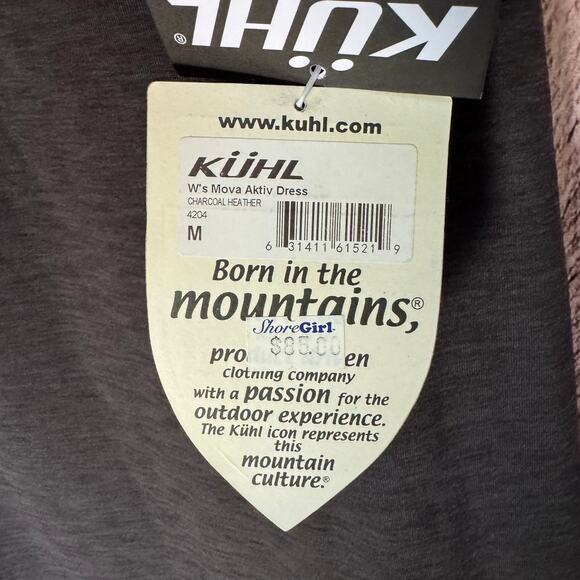 Kuhl Dress Mova Aktiv Gray Medium Built in Bra NWT Summer Hiking Outdoors - Picture 8 of 8